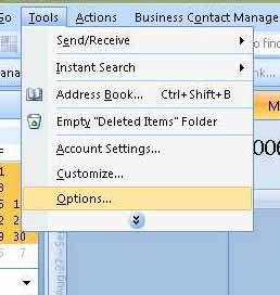 Calendar Options