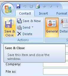 Save & Close