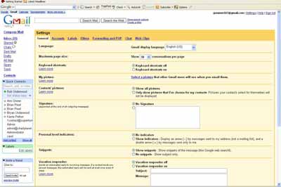 Settings Screen